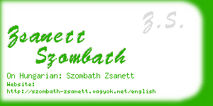 zsanett szombath business card